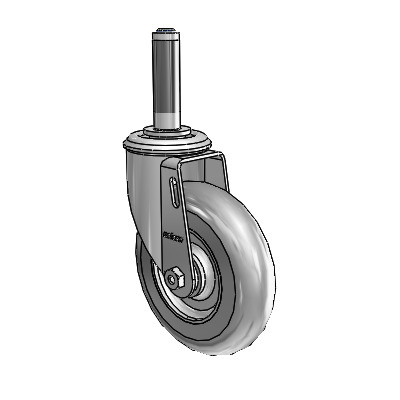 5" Performa Rubber 2 Series Swivel Caster - 2.05267.565 MTG40 - Colson