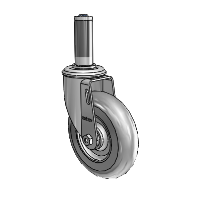 5" Performa Rubber 2 Series Swivel Caster - 2.05267.565 MTG42 - Colson