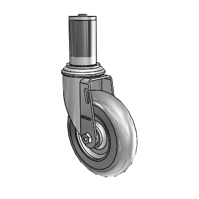5" Performa Rubber 2 Series Swivel Caster - 2.05267.565 MTG46 - Colson