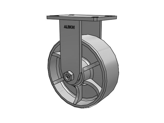 8"x 3" Cast Iron Rigid Albion Empire 370 Series Caster  - 370CA08501R - Albion