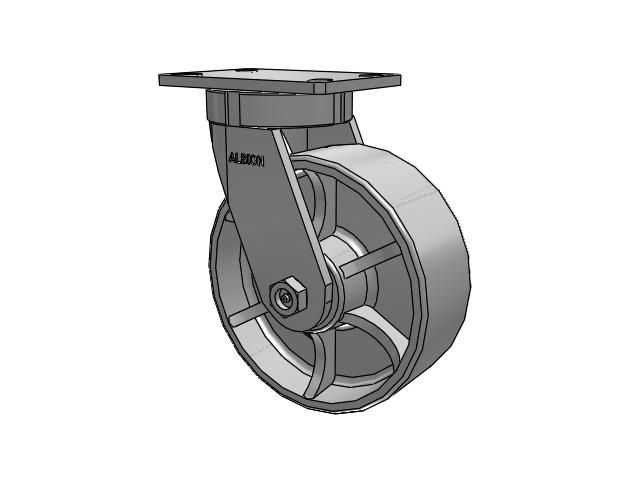 8"x 3" Cast Iron Swivel  Albion Empire 370 Series Caster  - 370CA08501S - Albion