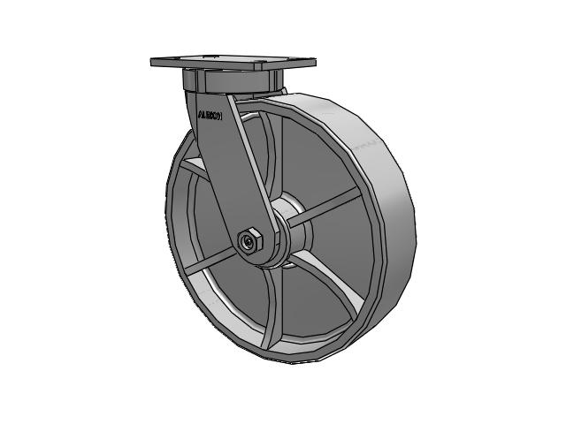 12"x 3" Cast Iron Swivel Albion Empire 370 Series Caster  - 370CA12501S - Albion