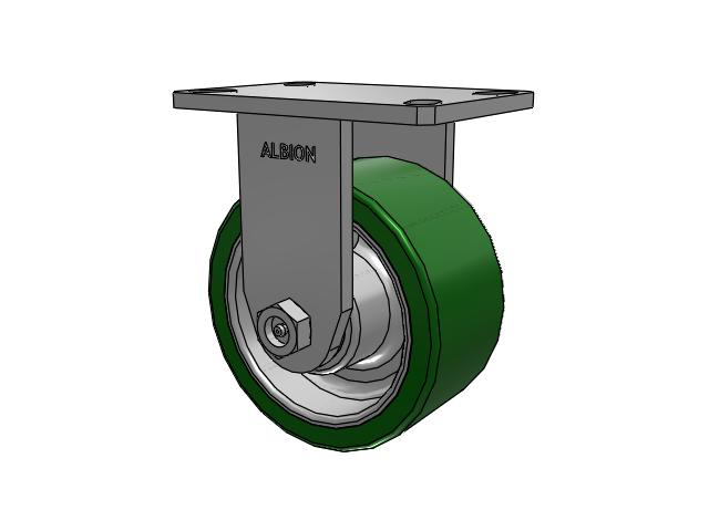 6" x 3" Swivel Albion Empire 370 Series Caster w/PE-polyurethane (cast iron core) Wheel  - 370PE06501R - Albion