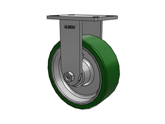 8"x 3" Rigid Albion Empire 370 Series Caster w/ PE -polyurethane (cast iron core) wheel - 370PE08501R - Albion