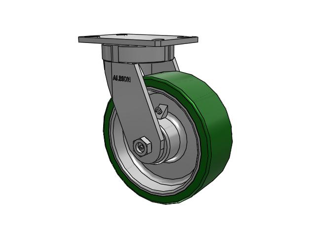 8" x 3" Swivel Albion Empire 370 Series Caster w/ Polyurehtane Wheel - 370PE08501S - Albion