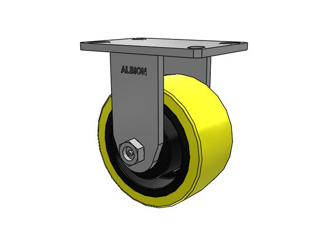 6"x 3" Rigid Albion Empire 370 Series Caster w/ Ergonomic Polyurethane Wheel - 370PF06528R - Albion
