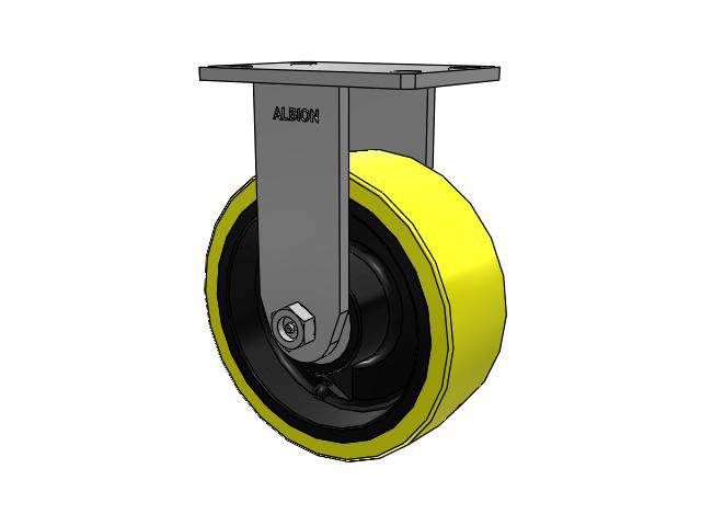 8"x 3" Rigid Albion Empire 370 Series Caster w/ Ergonomic Polyurethane Wheel - 370PF08528R - Albion