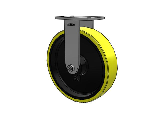 12" x 3" Rigid Albion Empire 370 Series Caster w/ Ergonomic Polyurethane Wheel - 370PF12528R - Albion