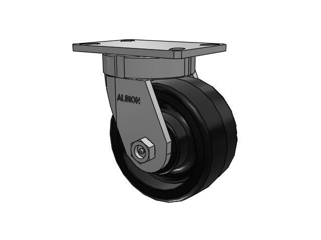 6" x 3" Swivel  Albion Empire 370 Series Caster w/Phenolic (TM) Wheel - 370TM06501S - Albion