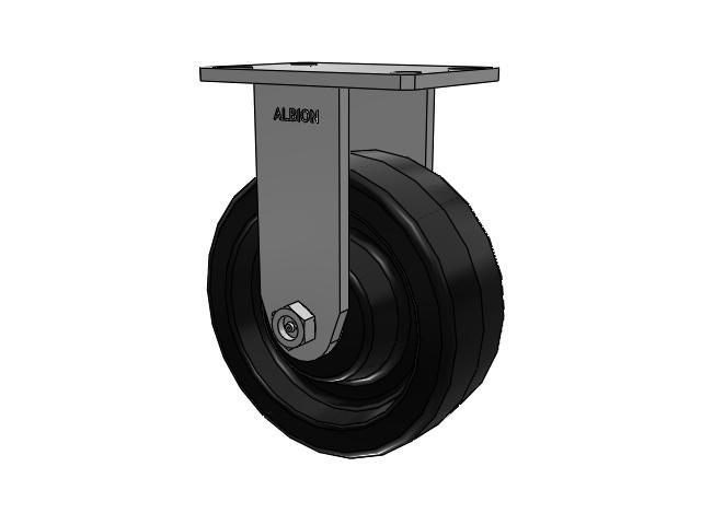 8" x 3" Rigid  Albion Empire 370 Series Caster w/Phenolic Wheel - 370TM08501R - Albion
