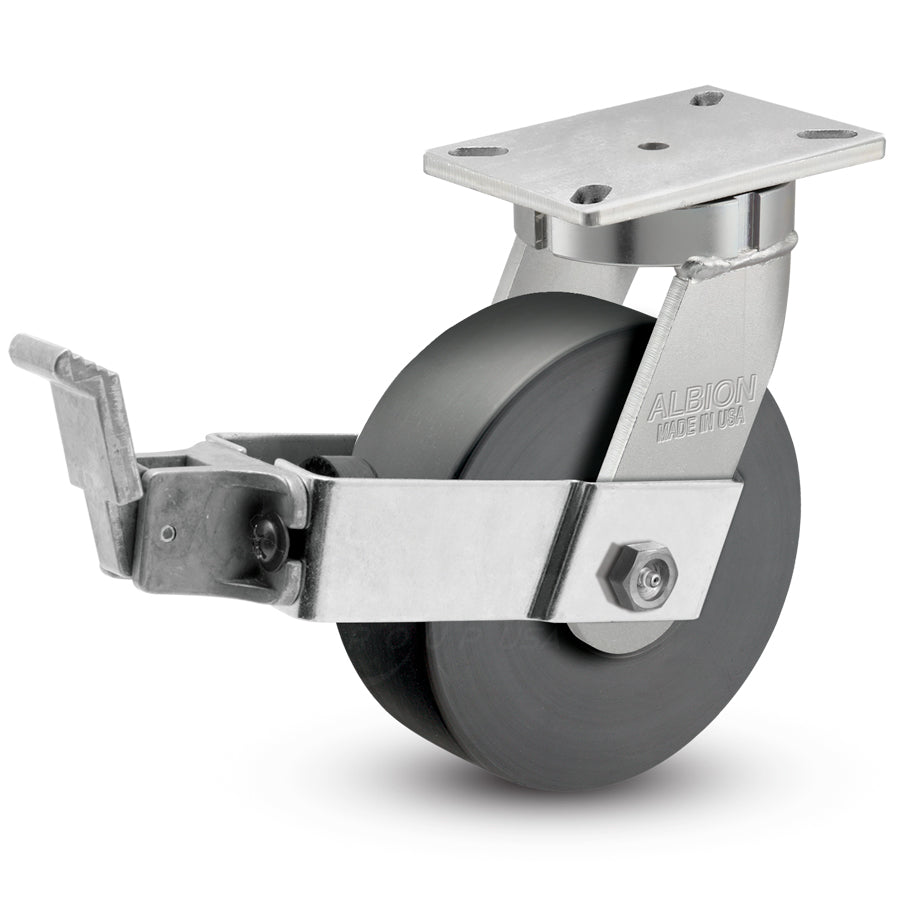 Ergonomic Kingpinless Casters