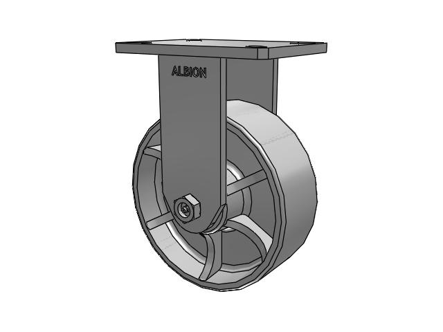 8" x 3" Cast Iron (CA) Rigid  Albion Empire 470 Series Caster  - 470CA08501R - Albion