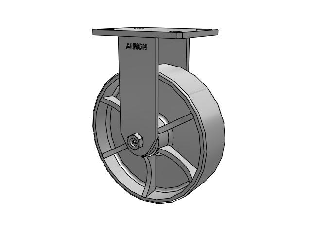 10" x 3" Cast Iron (CA) Rigid Albion Empire 470 Series Caster  - 470CA10501R - Albion