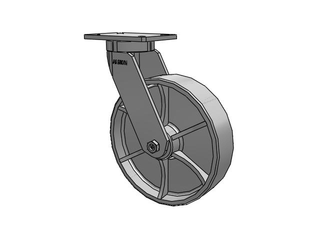 12" x 3" Cast Iron (CA) Swivel Albion Empire 470 Series Caster  - 470CA12501S - Albion