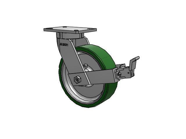 10" x 3" Polyurethane (PE) Wheel Swivel Albion Empire 470 Series Caster w/ Face Brake (FBB)  - 470PE10501SFBB - Albion