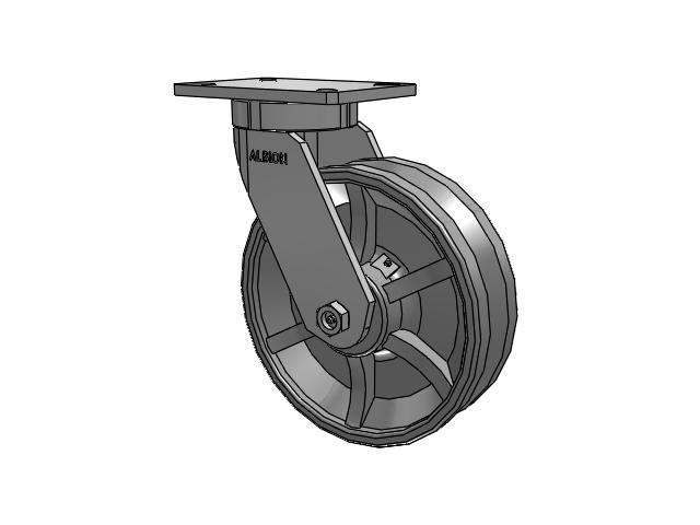 10"x 3" Swivel V-Groove (VG) Wheel, Albion Empire 470 Series Caster  - 470VG10501S