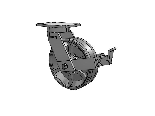 10" x 3" Cast Iron V-Groove (VG) Wheel, Albion Empire 470 Series Caster  - 470VG10501SFBB