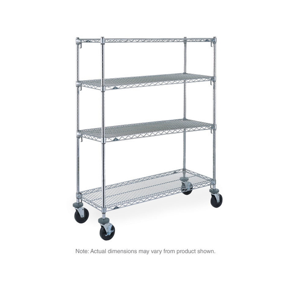Metro Super Adjustable Super Erecta 24" x 48" x 68" Wire Shelving Stem Caster Cart (A556EC)