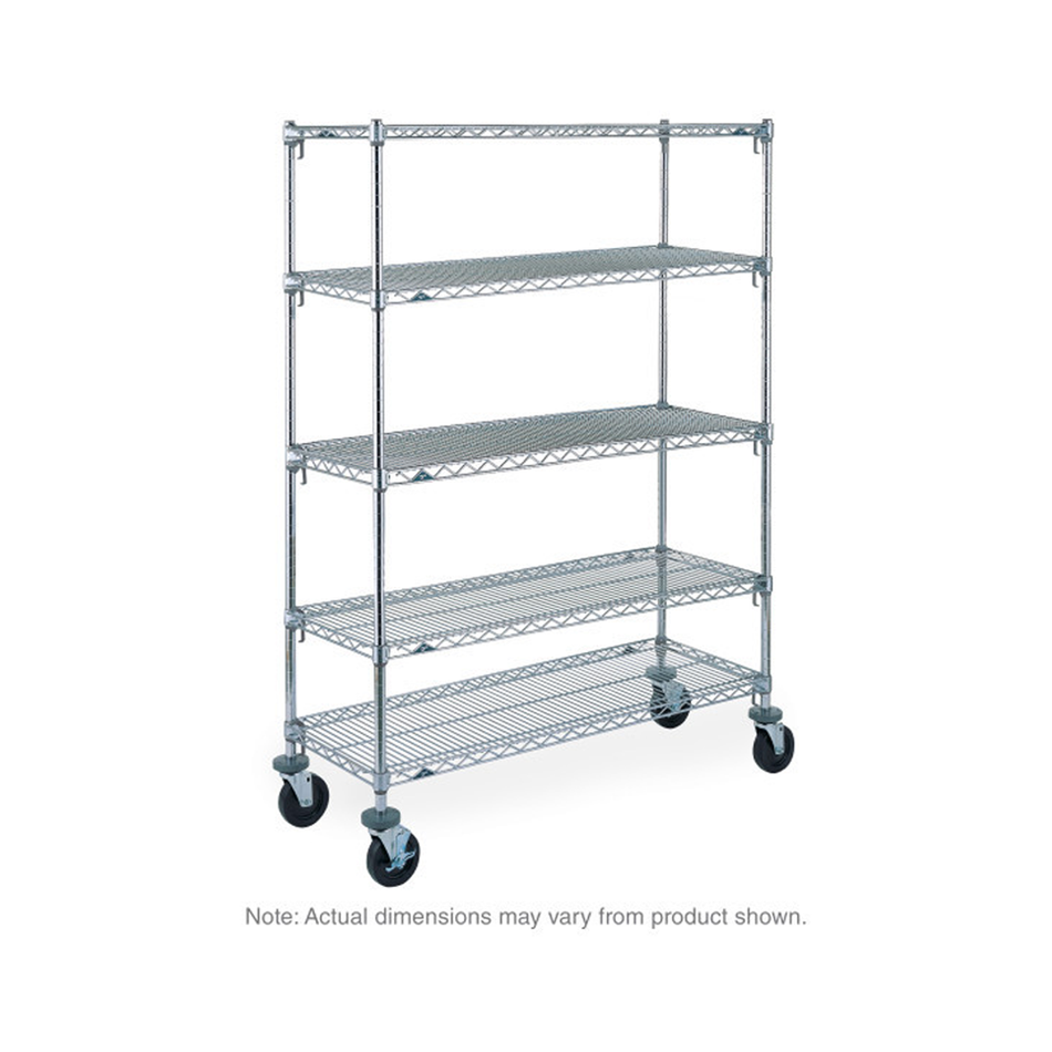 Metro Super Adjustable 5-Shelf Industrial Wire Shelving Stem Caster Cart 18"x36"x 68"(5A336EC)
