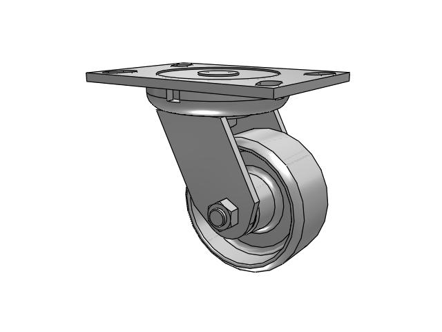 4" x 2" Swivel Caster with Cast Iron Wheel, Albion 62 Series - 62CA04201S