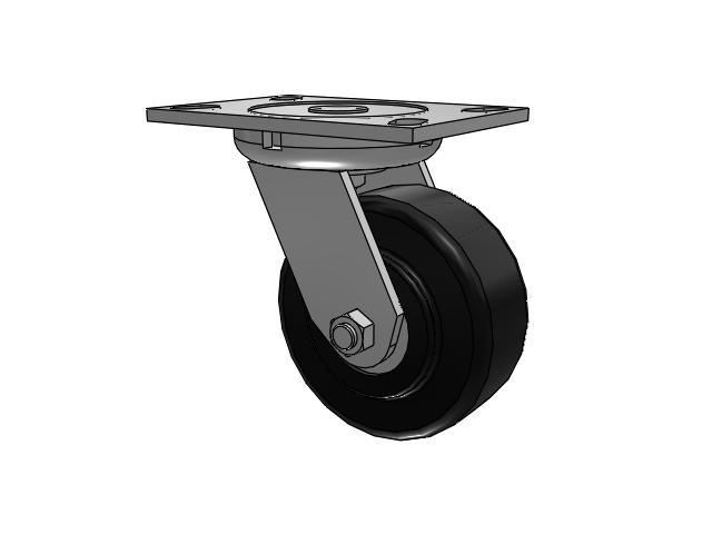 5"x 2" Swivel Caster with High Impact Polymer Wheel, Albion 62 Series - 62NX05201S