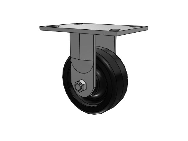 5"x 2" Rigid Caster with Phenolic Wheel, Albion 62 Series - 62TM05201R - Albion
