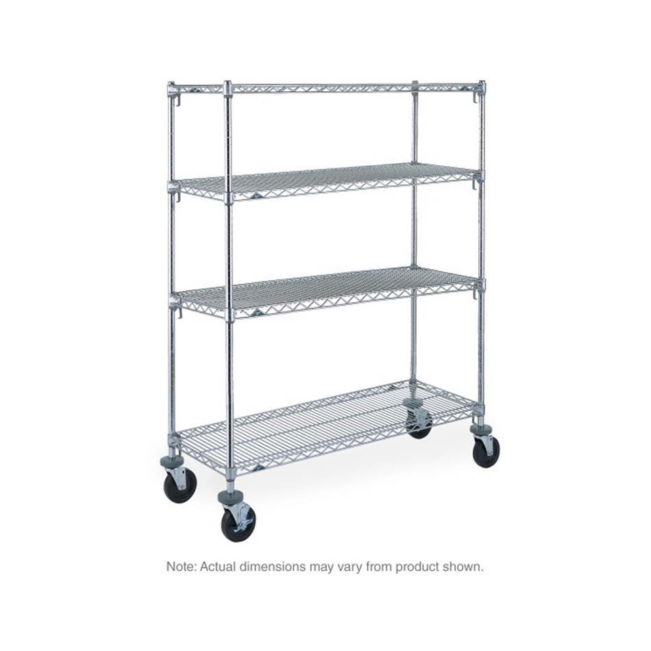 Metro Super Adjustable Super Erecta 21" x 48" x 68" Wire Shelving Stem Caster Cart (A456EC)