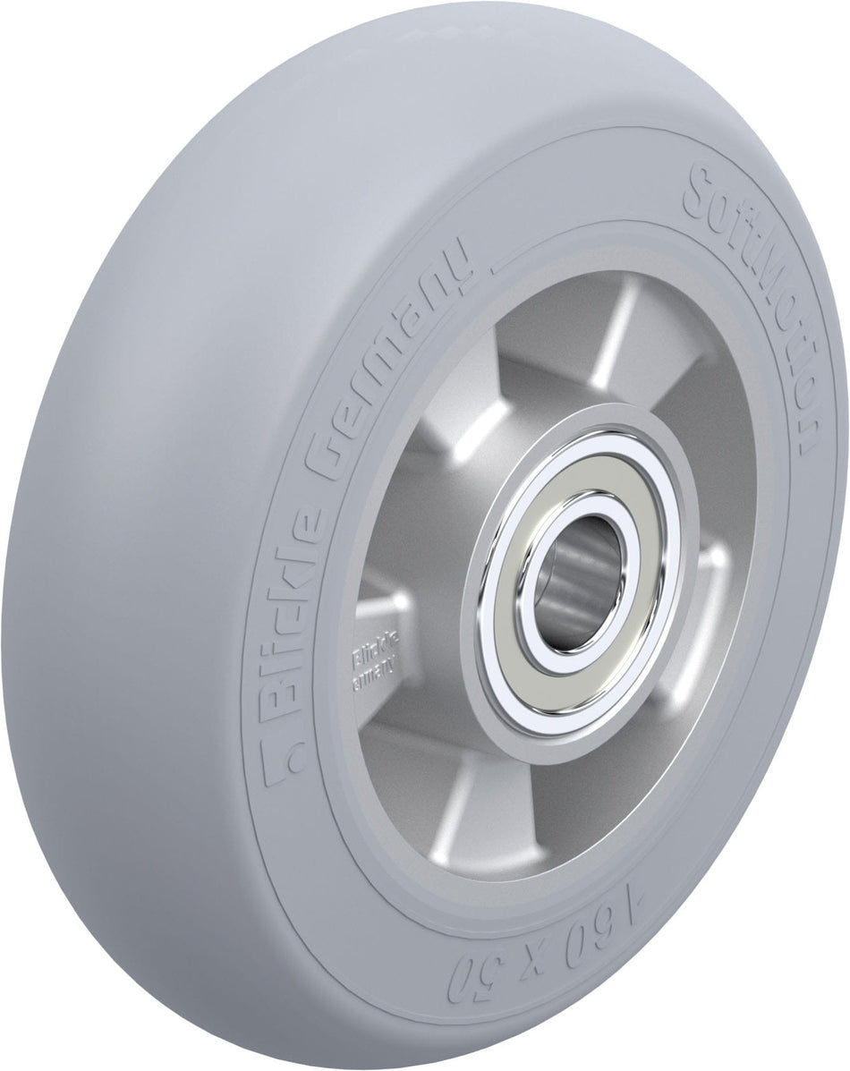 160mm x 50mm Blickle Rubber Caster Wheel - ALES 160/20K-SG - Blickle