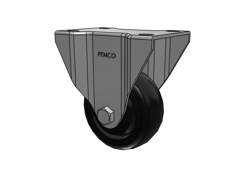 A-line 3" x 1.25" Polyolefin (POD) Wheel Caster With Rigid Top Plate - Part# AR30P1POD - Pemco