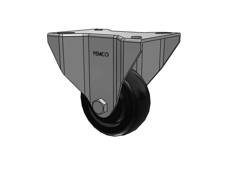 A-line 3" x 1.25" Polyolefin (POD) Wheel Caster With Rigid Top Plate - Part# AR30P2POD - Pemco