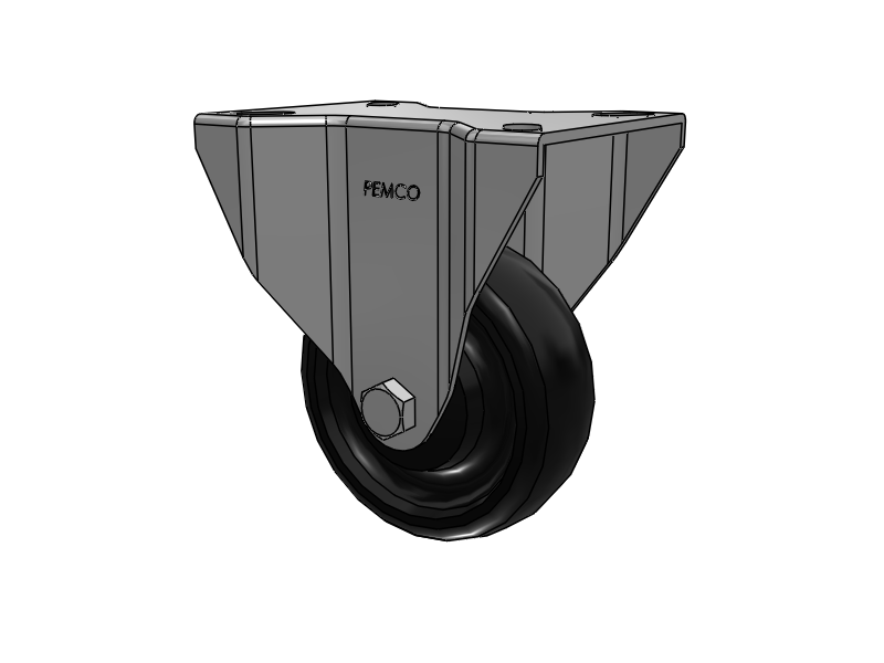 A-line 3.5" x 1.25" Polyolefin (POD) Wheel Caster With Rigid Top Plate - Part# AR35P2POD - Pemco