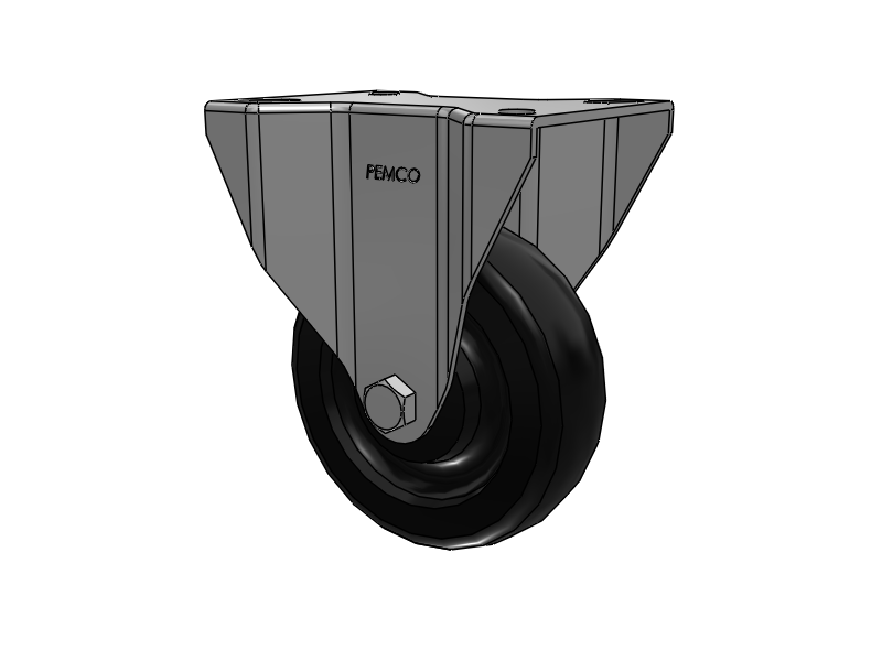A-line 4" x 1.25" Polyolefin (POD) Wheel Caster With Rigid Top Plate - Part# AR40P2POD - Pemco