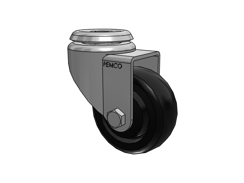 A-line 3" x 1.25" Polyolefin (POD) Wheel Caster With Hollow Kingpin - Part# AS30H1POD - Pemco