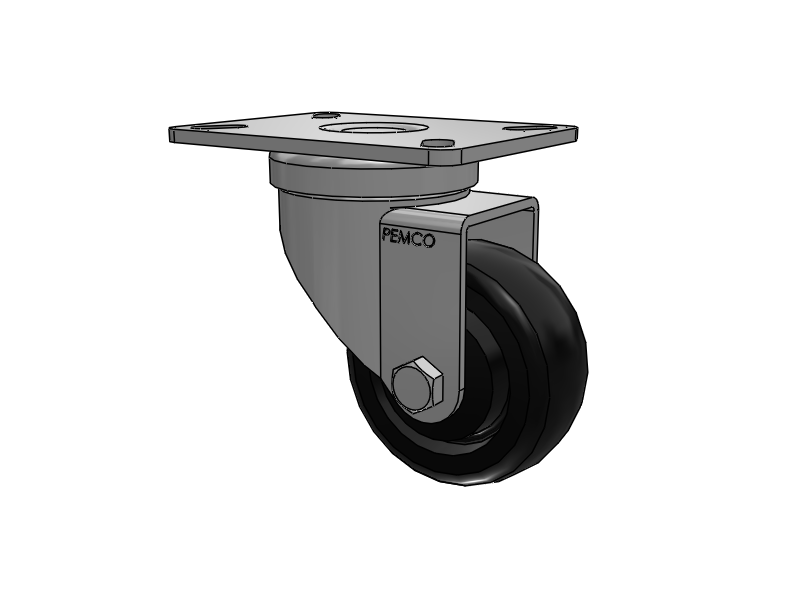 A-line 3" x 1.25" Polyolefin (POD) Wheel Caster With Swivel Top Plate - Part# AS30P2POD - Pemco