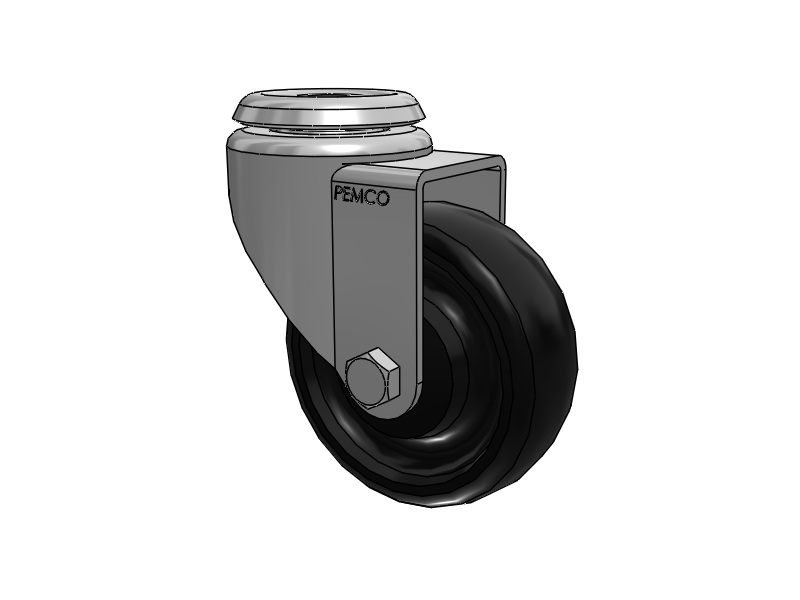 A-line 3.5" x 1.25" Polyolefin (POD) Wheel Caster With Hollow Kingpin - Part# AS35H1POD - Pemco