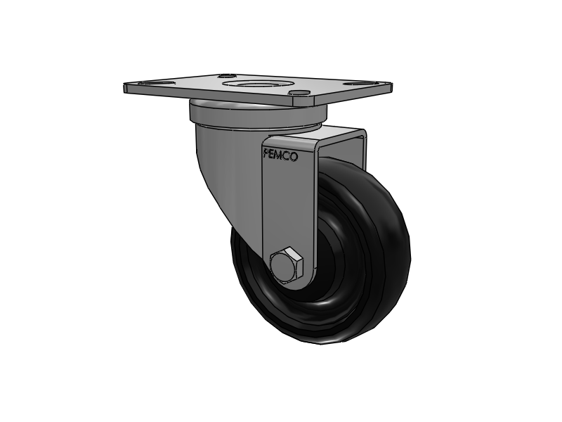 A-line 3.5" x 1.25" Polyolefin (POD) Wheel Caster With Swivel Top Plate - Part# AS35P2POD - Pemco