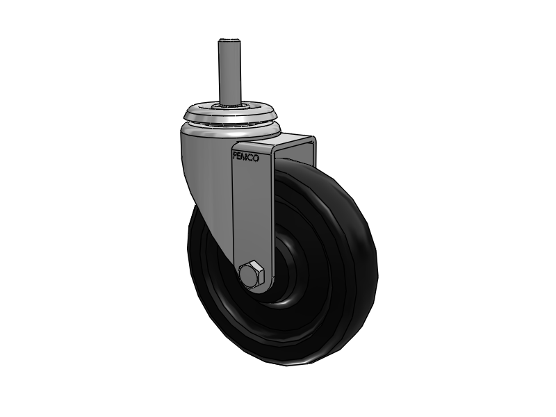 A-line 5" x 1.25" Polyolefin (POD) Wheel Caster With Threaded Stem - Part# AS50T2POD - Pemco