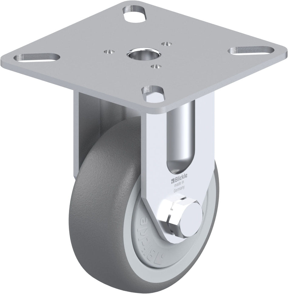 50mm x 19mm Blickle Rubber Caster without lock - BPA-TPA 50KF - Blickle