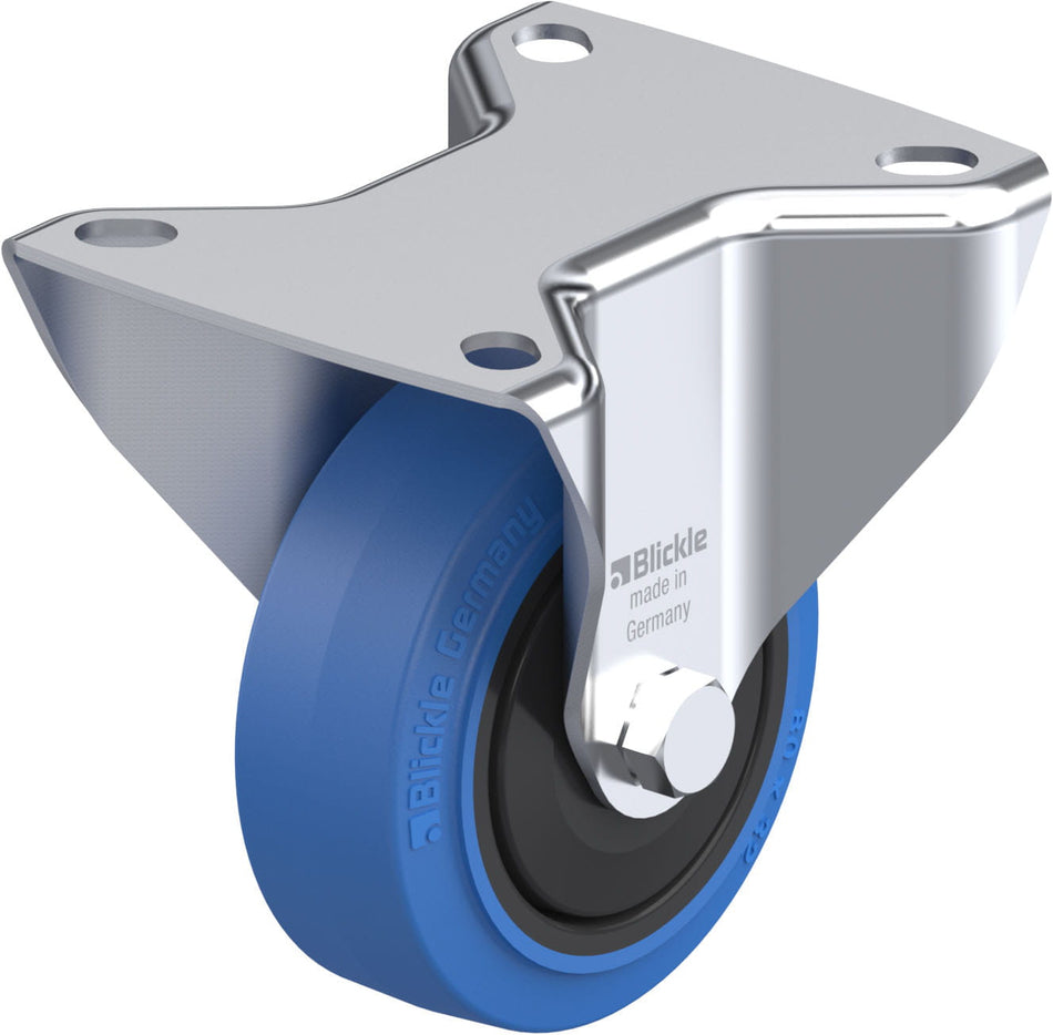 80mm x 32mm Blickle Rubber Caster without lock - B-POEV 80KF-SB - Blickle
