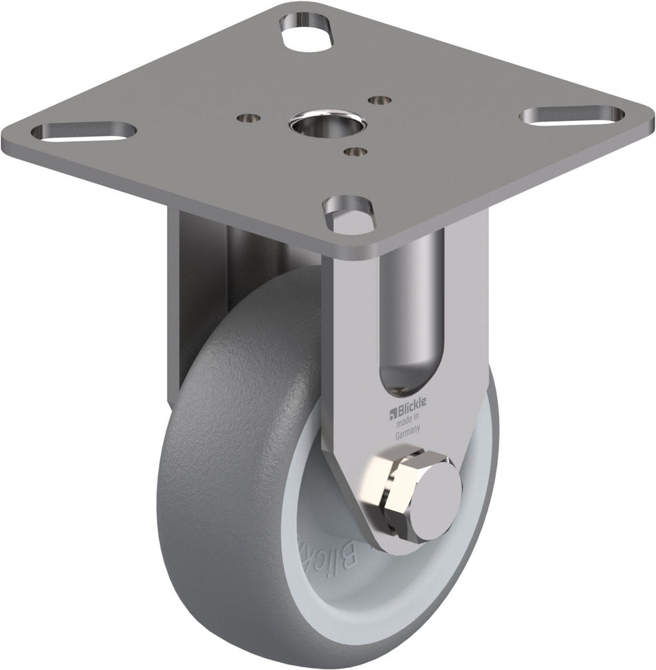 50mm x 19mm Blickle Rubber Caster without lock - BPXA-TPA 50G - Blickle