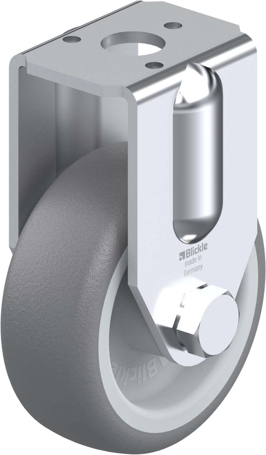 50mm x 19mm Blickle Rubber Caster without lock - BRA-TPA 50G - Blickle