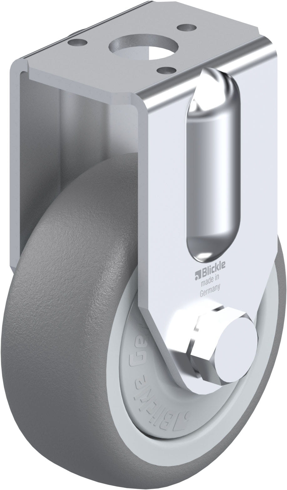 50mm x 19mm Blickle Rubber Caster without lock - BRA-TPA 50KF - Blickle