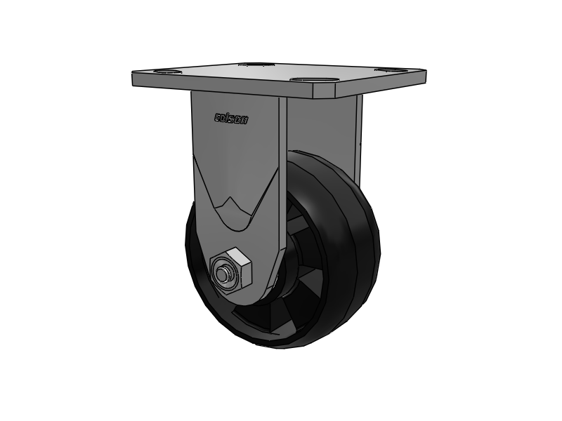 4" Stainless Steel Top Plate Rigid Caster with Maxim Nylon Glass Filled Wheel - D4.04108.531 SS - Colson