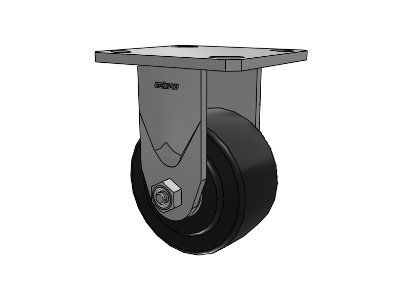 4" Stainless Steel Top Plate Rigid Caster with High Impact Polymer Wheel - D4.04108.5PN SS - Colson