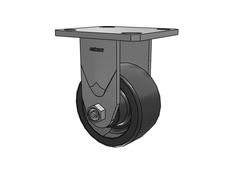 4" Stainless Steel Top Plate Rigid Caster with HD Nylon Glass Filled Wheel - D4.04108.831 DT SS - Colson