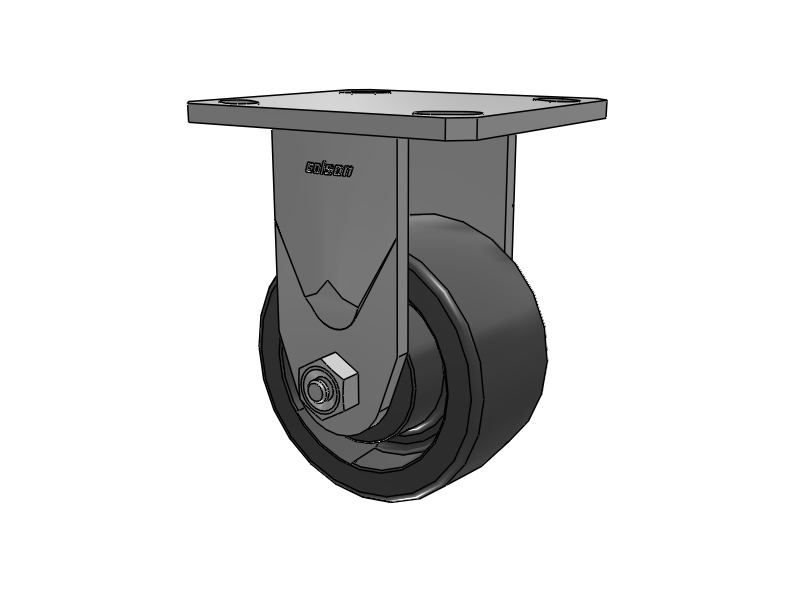 4" Stainless Steel Top Plate Rigid Caster with Glass Glass Filled Wheel - D4.04108.839 DT SS WB29 - Colson