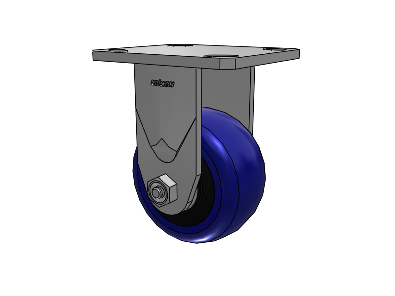 4" Stainless Steel Top Plate Rigid Caster with Eagle Polyurethane Wheel - D4.04108.925 EG SS