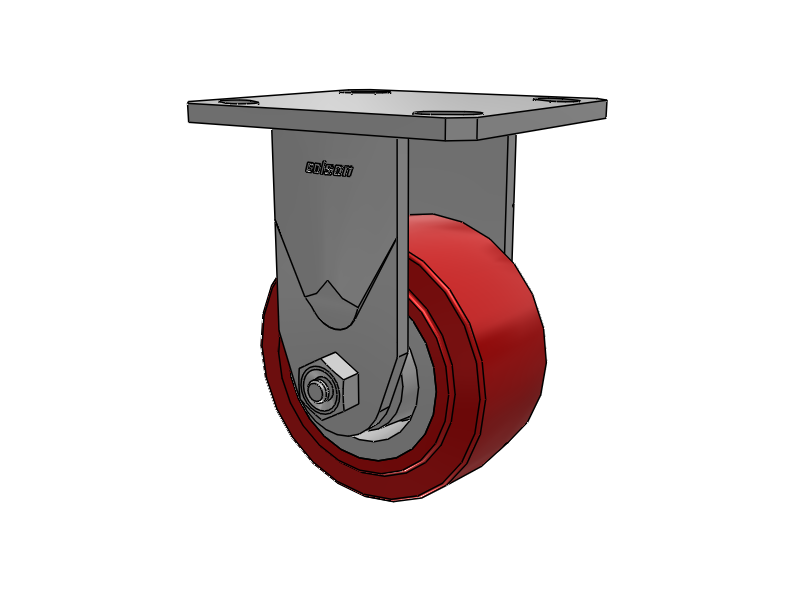 4" Stainless Steel Top Plate Rigid Caster with Polyutethane (Hi-Tech) Wheel - D4.04108.925 SS - Colson