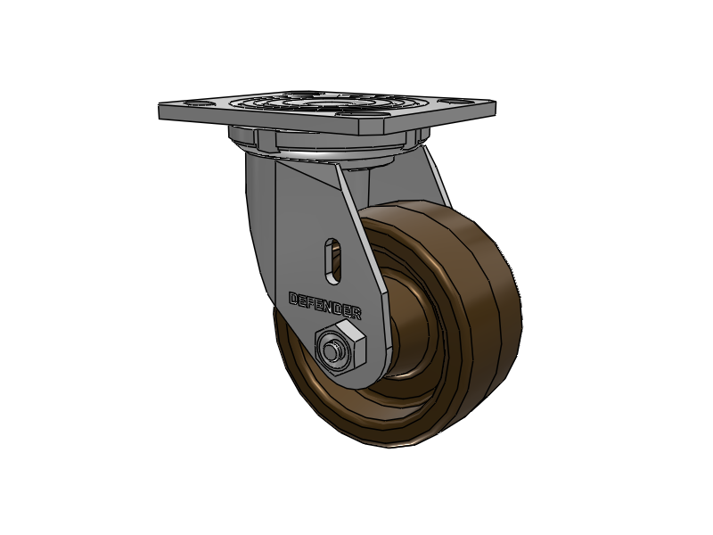 4" Stainless Steel Top Plate Caster with Phoenlic - Hi -Temp Wheel - D4.04109.339 HT SS WB29 - Colson