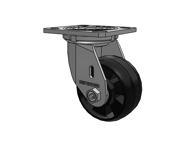 4" Stainless Steel Caster with Nylon Glass Filled Wheel - D4.04109.531 SS - Colson